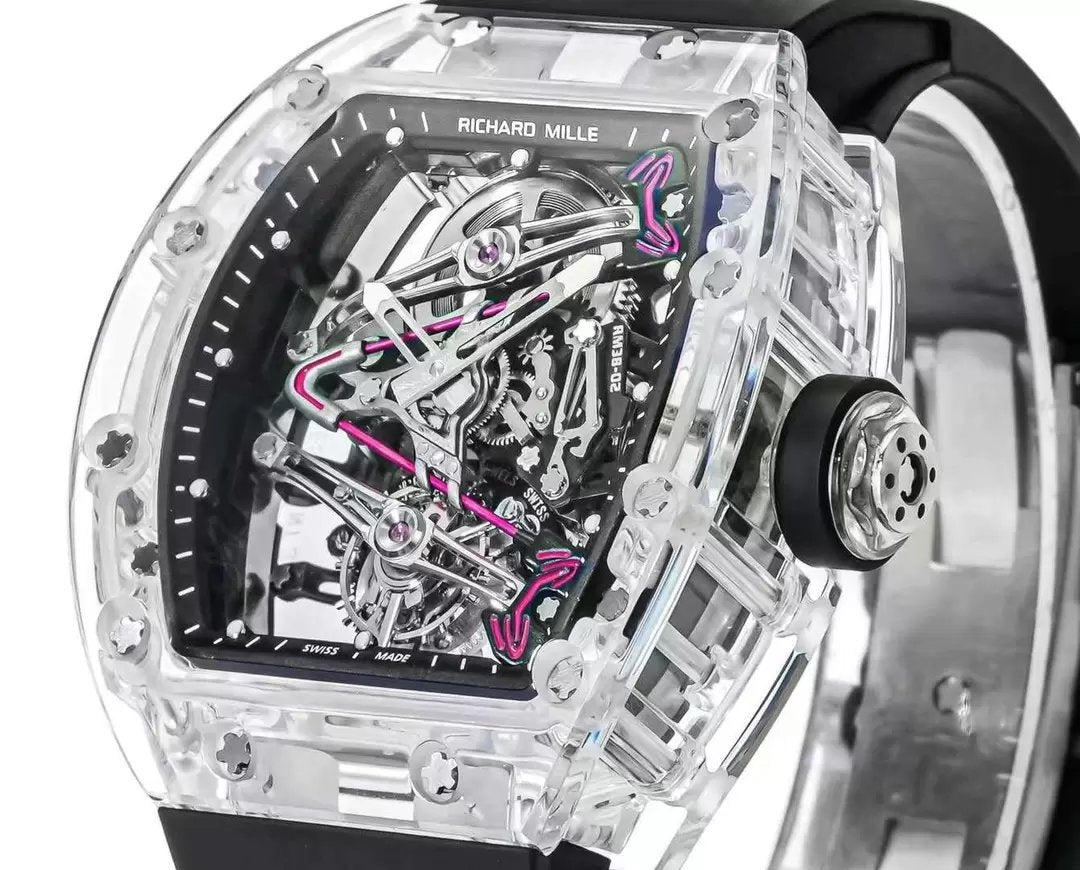 Movimiento tourbillon Richard Mille RM38-02 Edición limitada a 1:1 Correa de caucho negra de fábrica RM