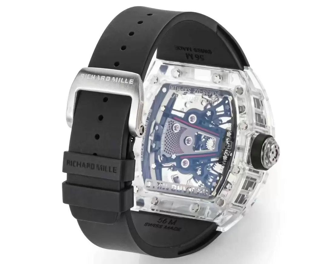 Movimiento tourbillon Richard Mille RM38-02 Edición limitada a 1:1 Correa de caucho negra de fábrica RM