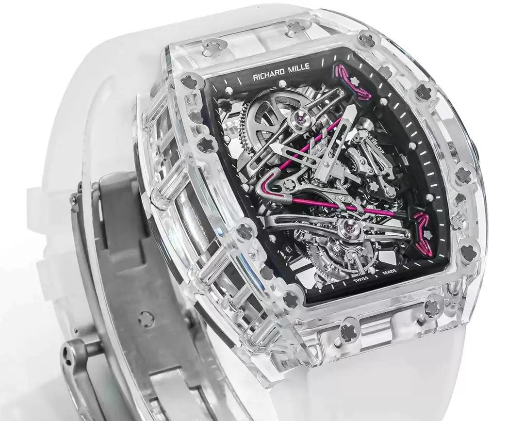 Richard Mille RM38-02 Tourbillon Movement 1:1 Miglior Clone RM Factory Quadrante Nero Cinturino in Gomma