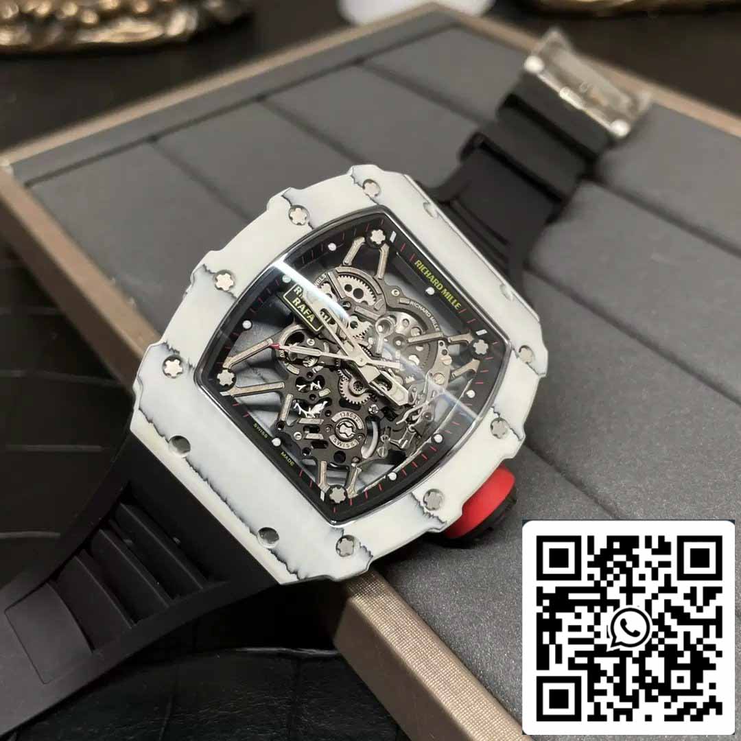 Richard Mille RM35-01 Sonic Factory 1:1 Best Edition Correa de caucho negra NTPT de carbono blanco