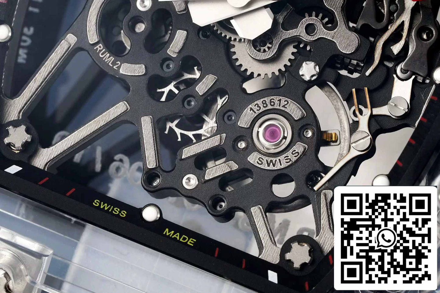 Richard Mille RM35-01 Sonic Factory 1:1 Best Edition cassa in zaffiro cinturino in gomma nera