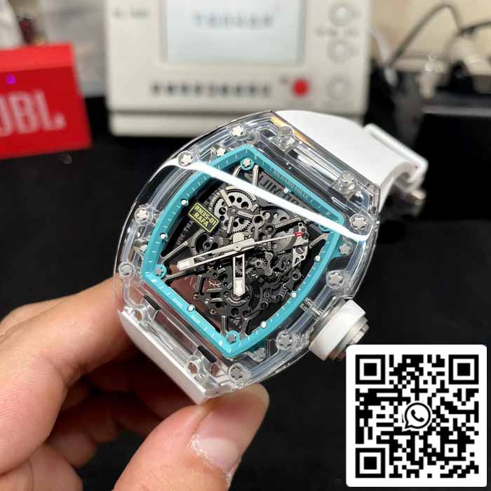 Richard Mille RM35-01 Sonic Factory 1:1 Best Edition Caja de zafiro Correa de caucho blanca