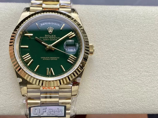 Rolex Day Date m228238 V5 40mm QF Factory 1:1 Best Edition quadrante verde lunetta