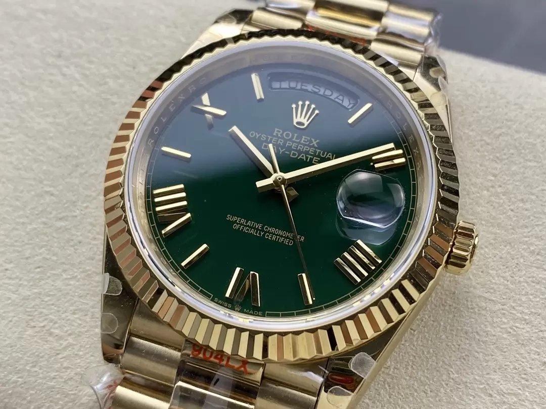 Rolex Day Date m228238 V5 40mm  QF Factory 1:1 Best Edition Green Dial Bezel