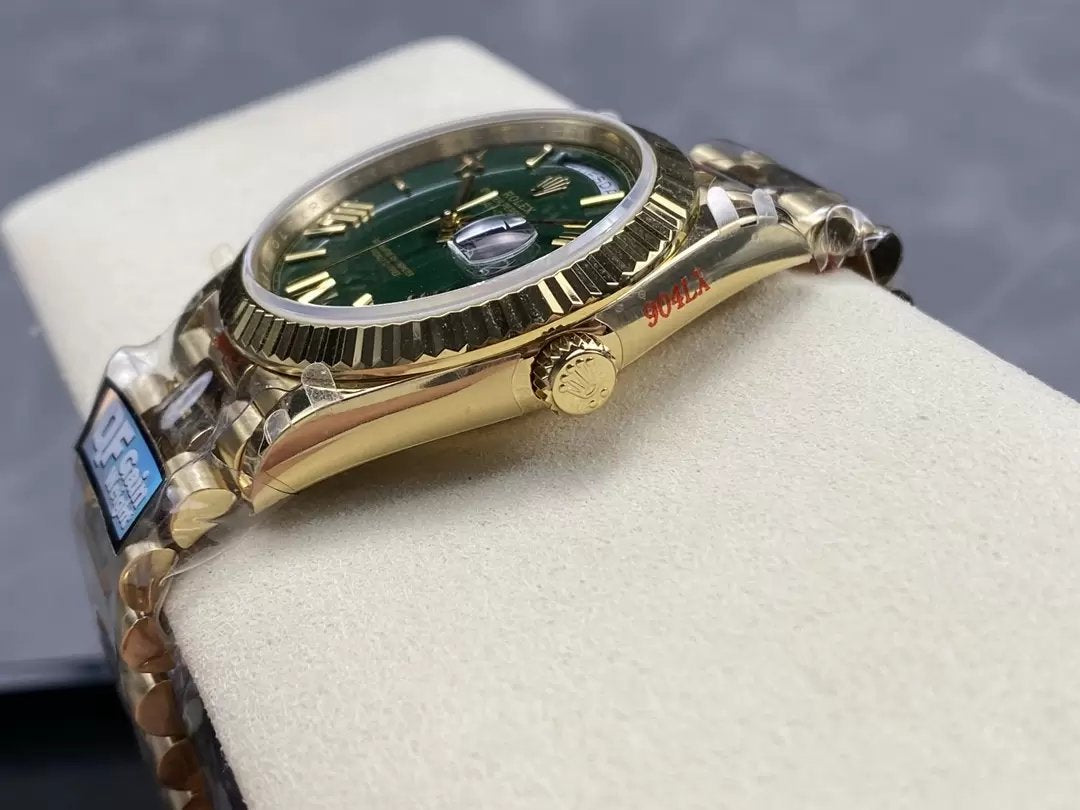 Rolex Day Date m228238 V5 40mm QF Factory 1:1 Best Edition quadrante verde lunetta