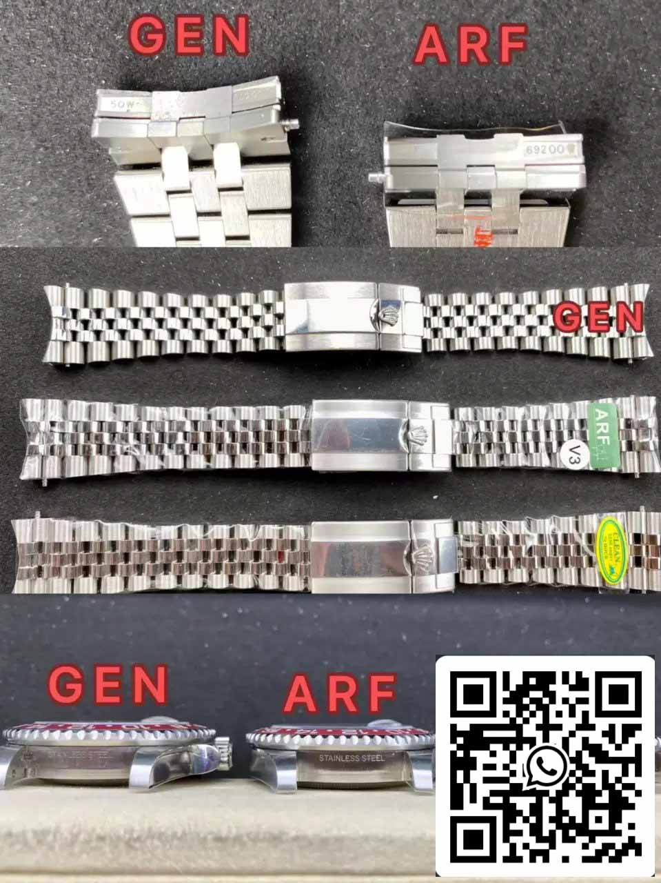 Rolex GMT Master II M126710BLRO-0001 Pepsi 1:1 Best Edition di AR Factory V4 upgrade Jubilee Strap