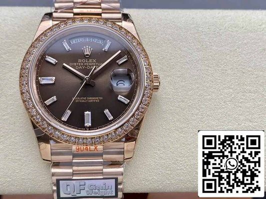 Rolex Day Date M228345RBR-0006 QF Factory 1:1 Versión de contrapeso mejorada Best Edition V5