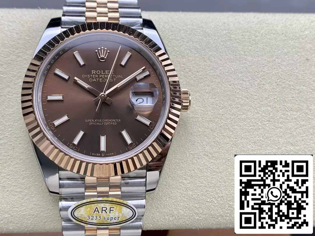 Rolex Datejust 126331-001 ARF Factory 1:1 Best Edition electrochapado con correa Jubilee de oro de 18 quilates