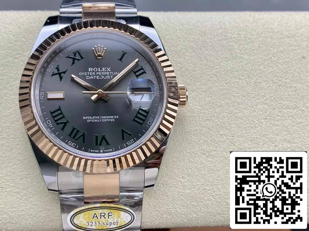 Rolex Datejust 41 126331 Wimbledon Dial ARF Factory 1:1 Best Edition placcato in oro 18k