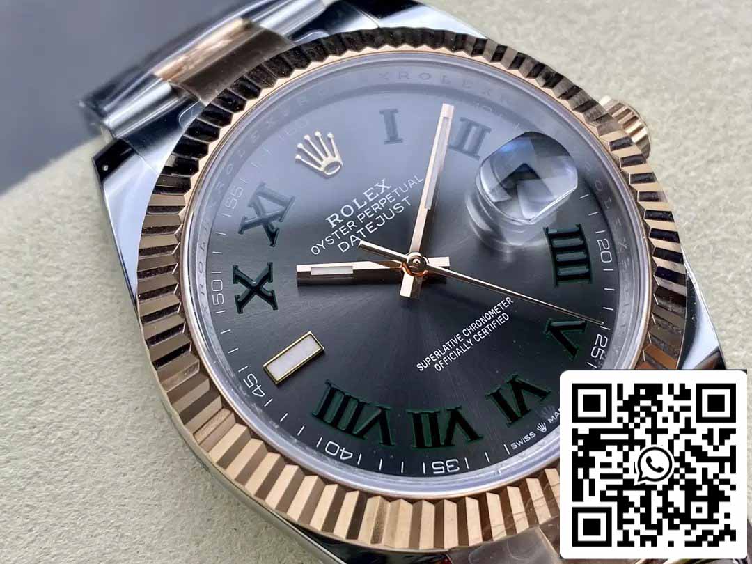 Rolex Datejust 41 126331 Wimbledon Dial ARF Factory 1:1 Best Edition placcato in oro 18k