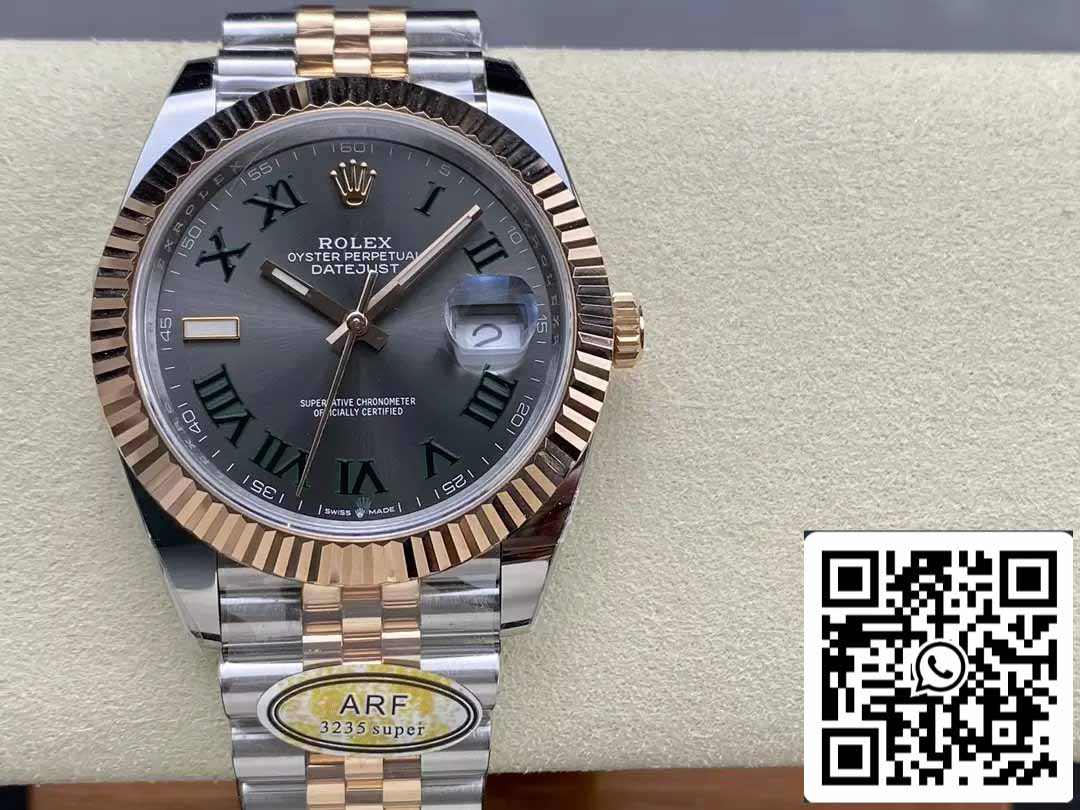 Rolex Datejust 41 126331 Quadrante Wimbledon Cinturino Jubilee ARF Factory 1:1 Best Edition placcato in oro 18k