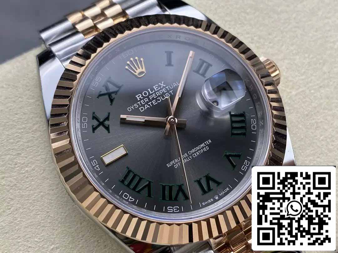 Rolex Datejust 41 126331 Quadrante Wimbledon Cinturino Jubilee ARF Factory 1:1 Best Edition placcato in oro 18k