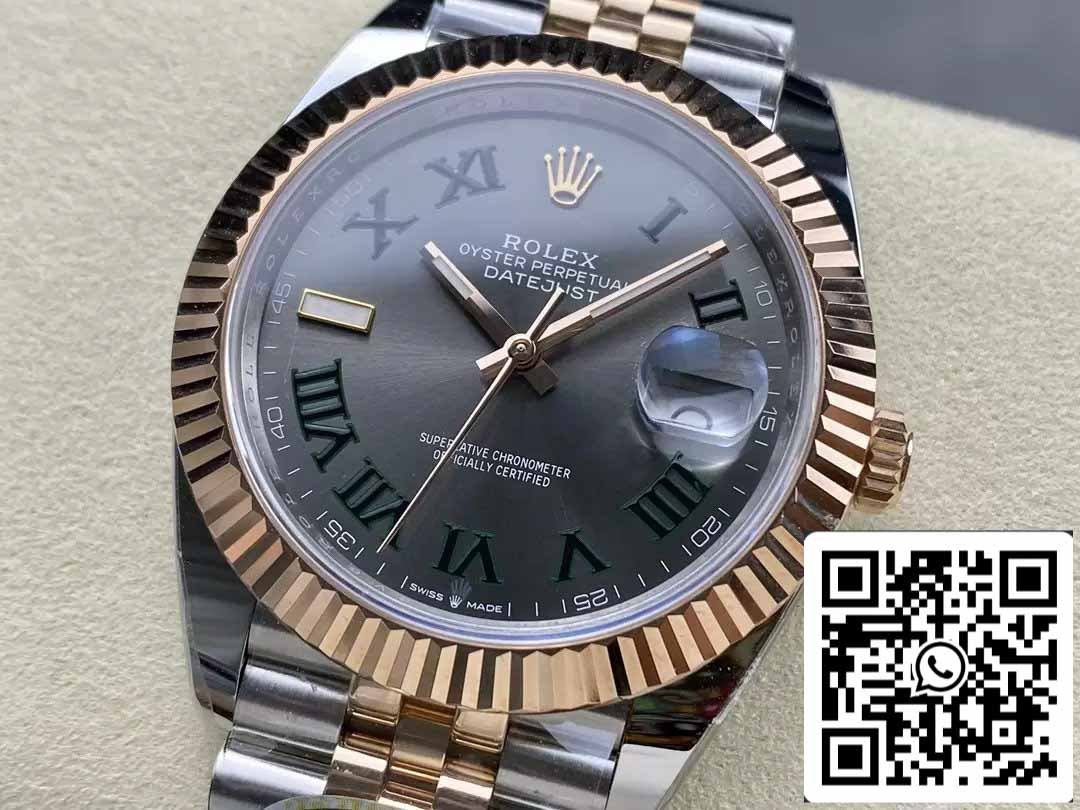 Rolex Datejust 41 126331 Quadrante Wimbledon Cinturino Jubilee ARF Factory 1:1 Best Edition placcato in oro 18k