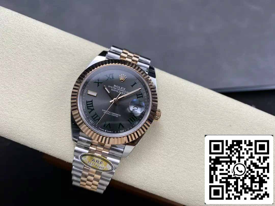 Rolex Datejust 41 126331 Quadrante Wimbledon Cinturino Jubilee ARF Factory 1:1 Best Edition placcato in oro 18k