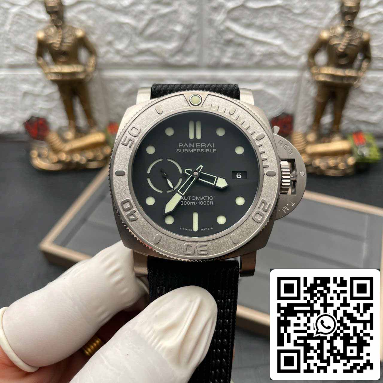 Panerai Submersible PAM00984 1:1 Best Edition VS Factory quadrante nero svizzero P.9010