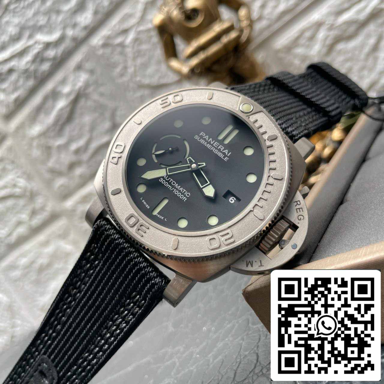 Panerai Submersible PAM00984 1:1 Best Edition VS Factory quadrante nero svizzero P.9010