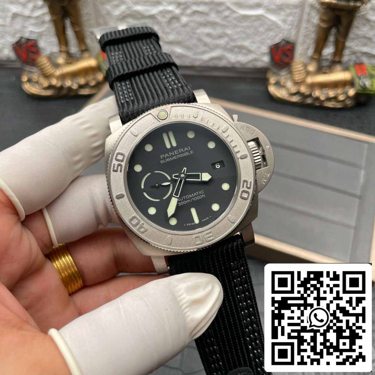 Panerai Submersible PAM00984 1:1 Best Edition VS Factory Black Dial Swiss P.9010