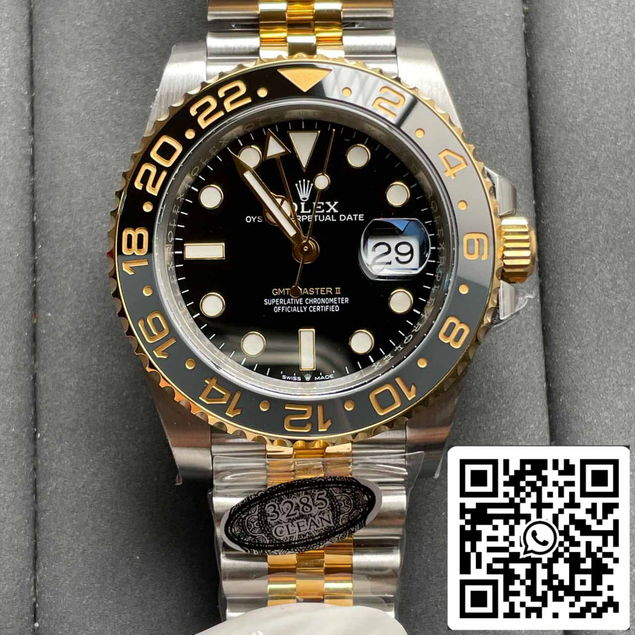 Replica Rolex GMT Master II M126713grnr-0001 Fabbrica Pulita 3285 Movimento V3