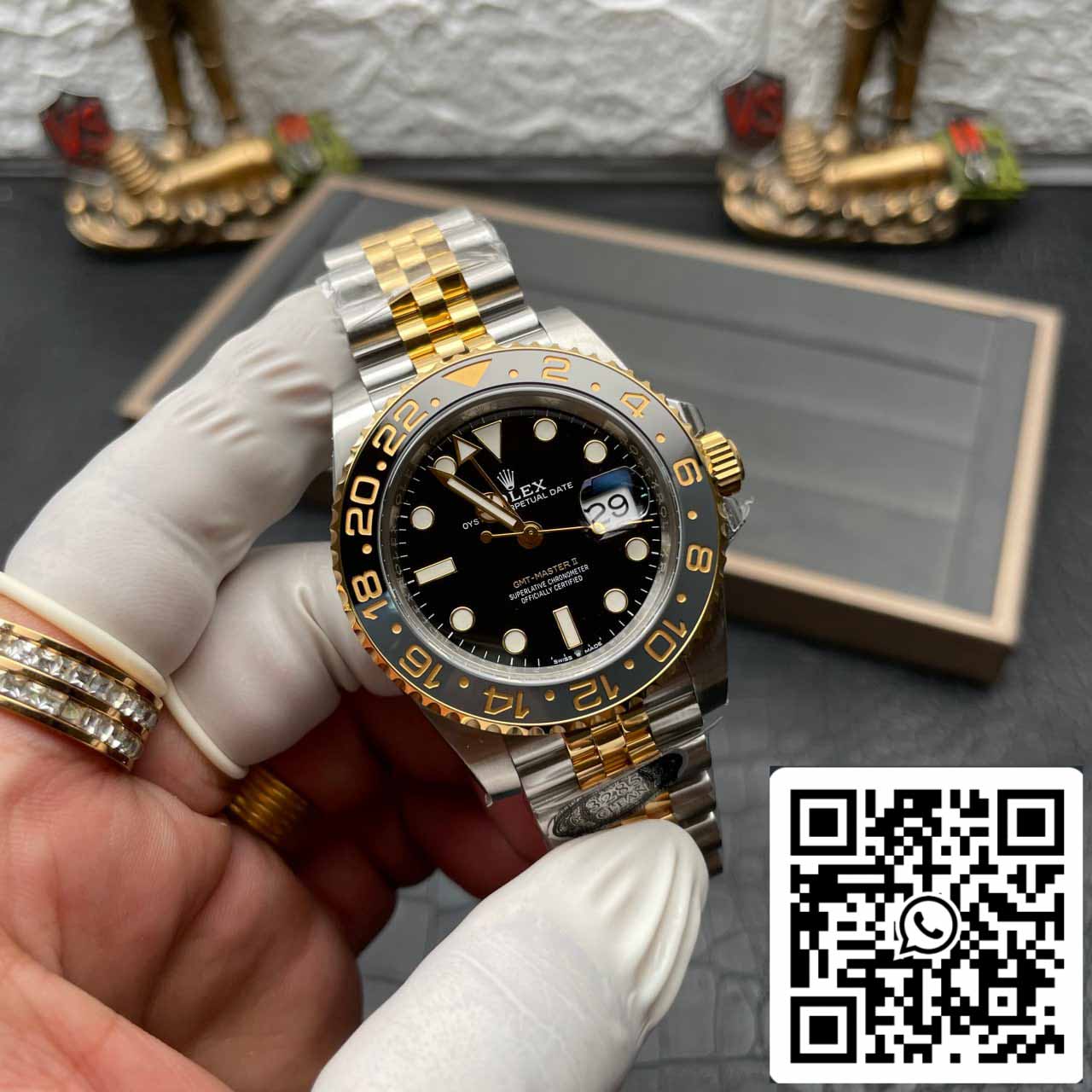 Replica Rolex GMT Master II M126713grnr-0001 Fabbrica Pulita 3285 Movimento V3