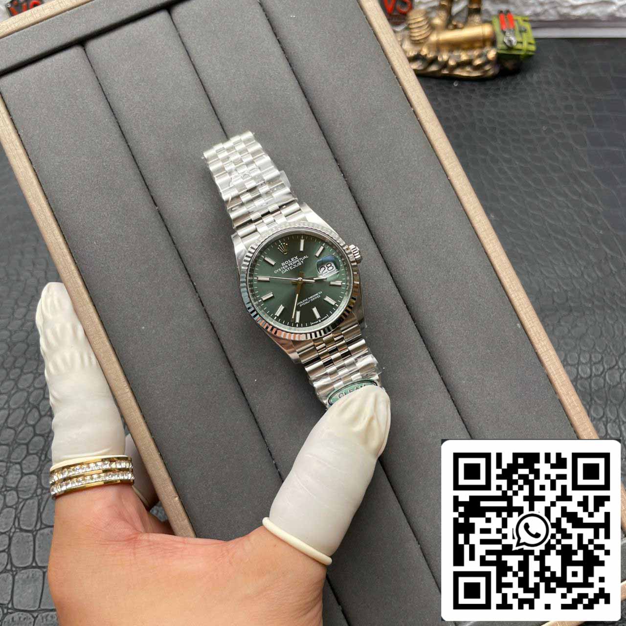 Rolex Datejust M126234-0051 36MM 1:1 Best Edition Quadrante verde fabbrica pulita