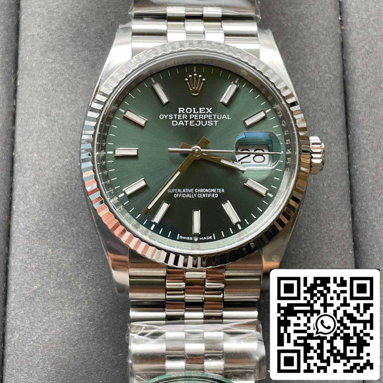 Rolex Datejust M126234-0051 36MM 1:1 Mejor edición Clean Factory esfera verde