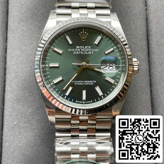 Rolex Datejust M126234-0051 36MM 1:1 Best Edition Quadrante verde fabbrica pulita