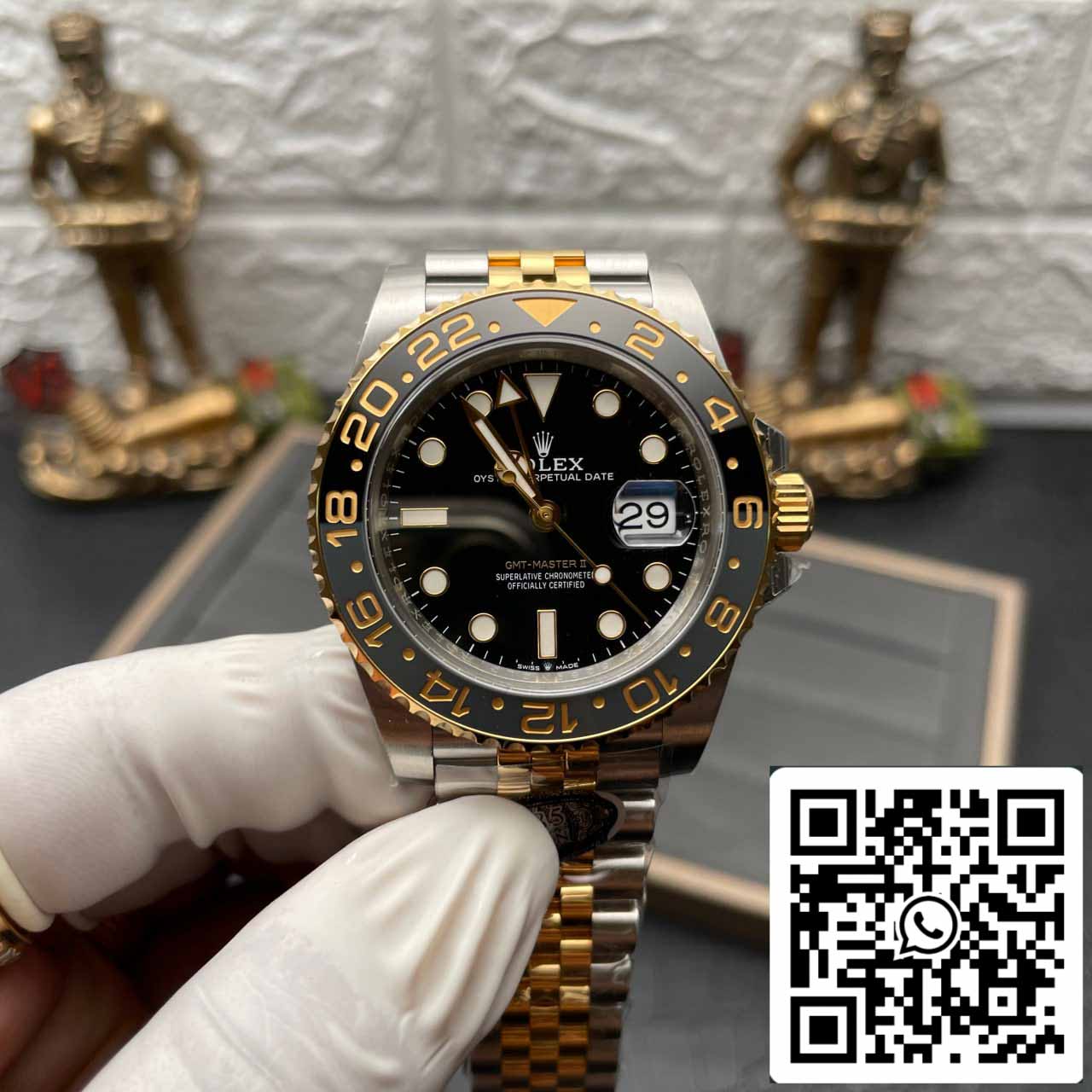 Replica Rolex GMT Master II M126713grnr-0001 Fabbrica Pulita 3285 Movimento V3