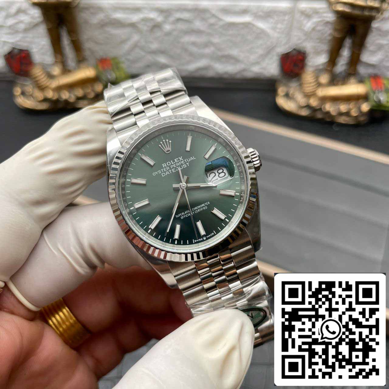 Rolex Datejust M126234-0051 36MM 1:1 Best Edition Quadrante verde fabbrica pulita