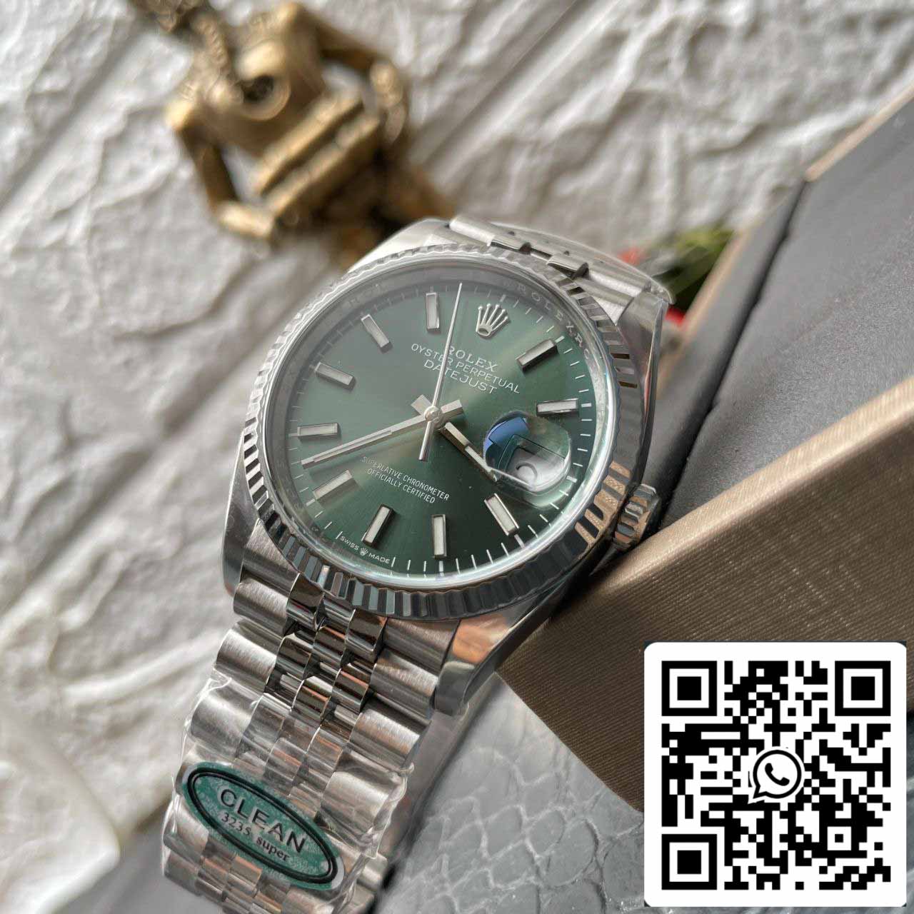 Rolex Datejust M126234-0051 36MM 1:1 Best Edition Quadrante verde fabbrica pulita