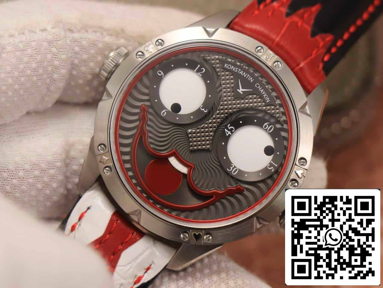 Konstantin Chaykin Joker K07 quadrante grigio cinturino rosso 1:1 migliore edizione TW Factory V3s versione