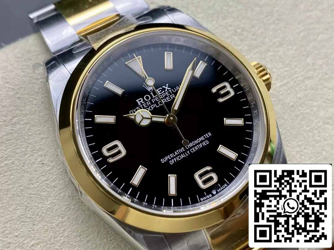 Rolex Explorer M124273-0001 36MM 1:1 Best Edition VS Factory Esfera negra Acero y oro