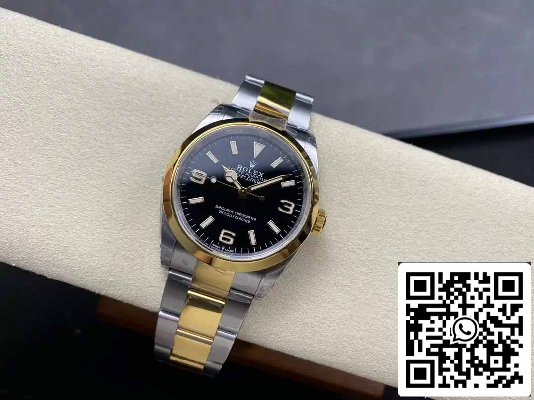 Rolex Explorer M124273-0001 36MM 1:1 Best Edition VS Factory Esfera negra Acero y oro