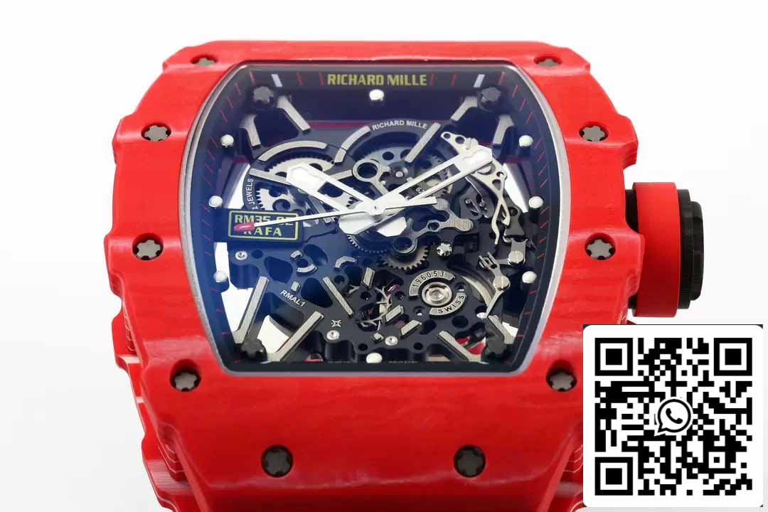 Richard Mille RM035-02 NTPT Carbon 1:1 Mejor edición ZF Factory Versión Red Demon 