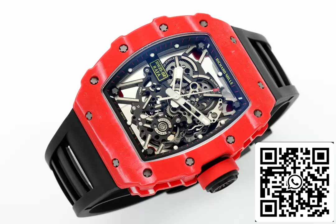 Richard Mille RM035-02 NTPT Carbon 1:1 Best Edition ZF Factory Red Demon Version Cinturino Nero 