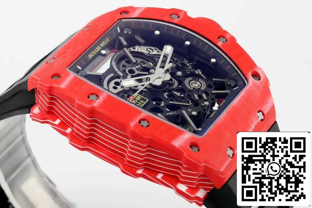 Richard Mille RM035-02 NTPT Carbon 1:1 Best Edition ZF Factory Red Demon Version Cinturino Nero 