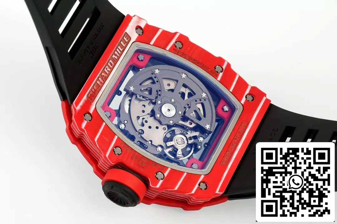 Richard Mille RM035-02 NTPT Carbon 1:1 Best Edition ZF Factory Red Demon Version Cinturino Nero 