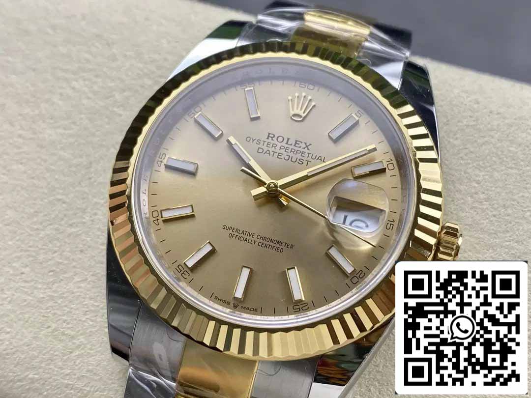 Rolex Datejust m126333-0009 ARF Factory 1:1 Best Edition electrochapado con oro de 18 k