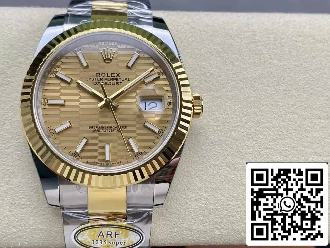 Rolex Datejust m126333-0009 Oyster Strap ARF Factory 1:1 Best Edition placcato in oro 18k