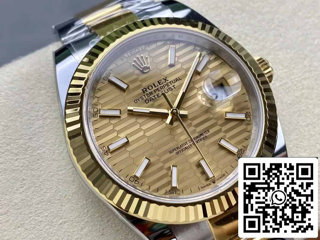 Rolex Datejust m126333-0009 Oyster Strap ARF Factory 1:1 Best Edition placcato in oro 18k