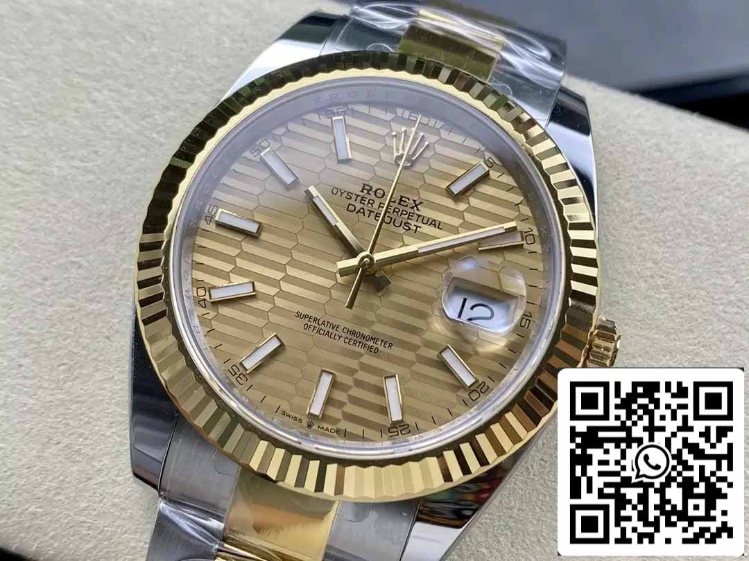 Rolex Datejust m126333-0009 Oyster Strap ARF Factory 1:1 Best Edition placcato in oro 18k