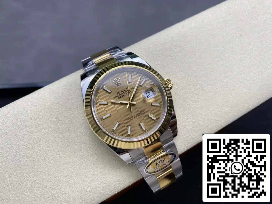 Rolex Datejust m126333-0009 Oyster Strap ARF Factory 1:1 Best Edition placcato in oro 18k