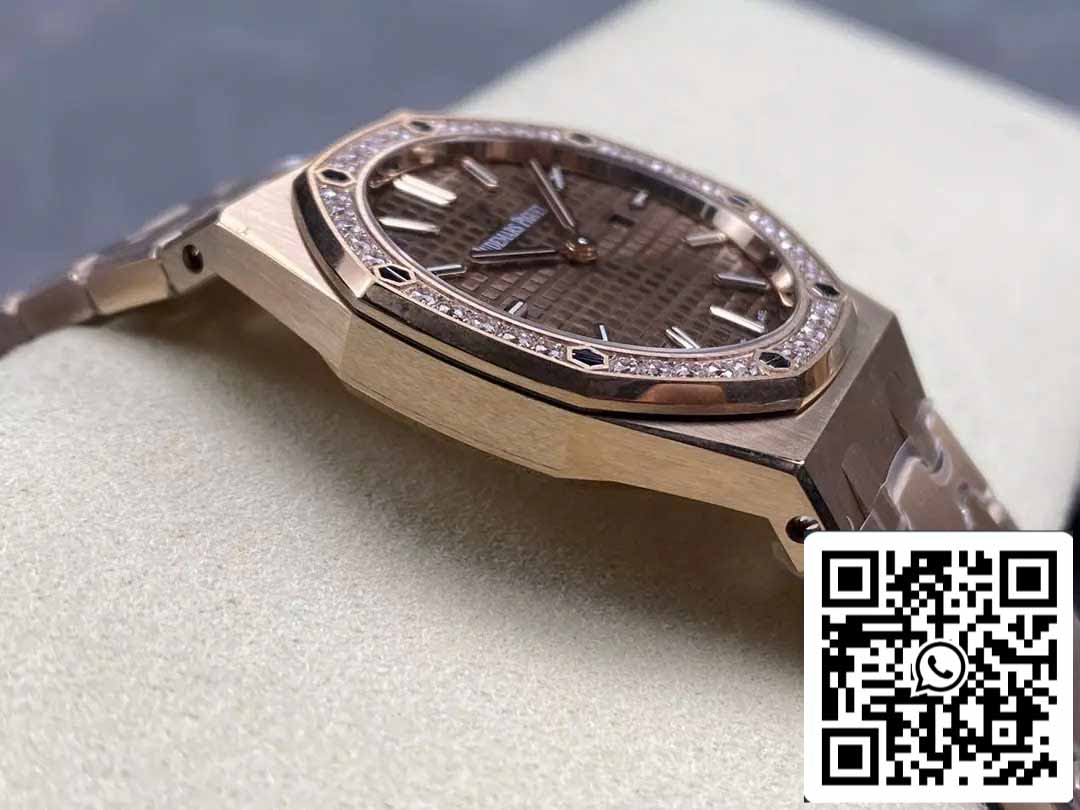 Audemars Piguet 67651 Quarzo 33mm 1:1 Best Edition ZF Factory Quadrante Marrone Oro Rosa