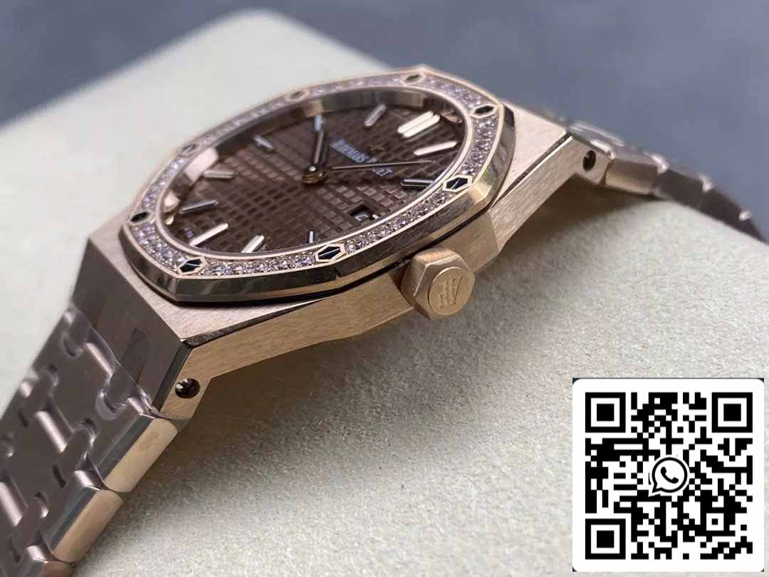 Audemars Piguet 67651 Quarzo 33mm 1:1 Best Edition ZF Factory Quadrante Marrone Oro Rosa