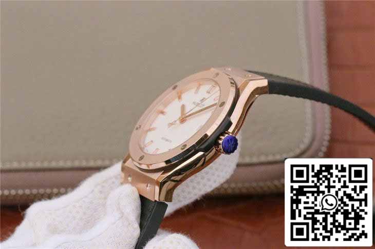 Hublot Classic Fusion 542.OX.2611.LR 1:1 Best Edition JJ Factory Esfera blanca Oro rosa