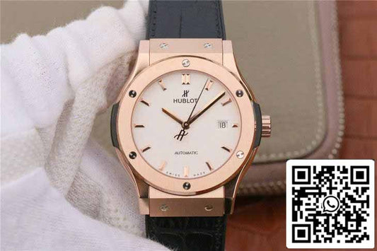 Hublot Classic Fusion 542.OX.2611.LR 1:1 Best Edition JJ Factory Quadrante Bianco Oro Rosa