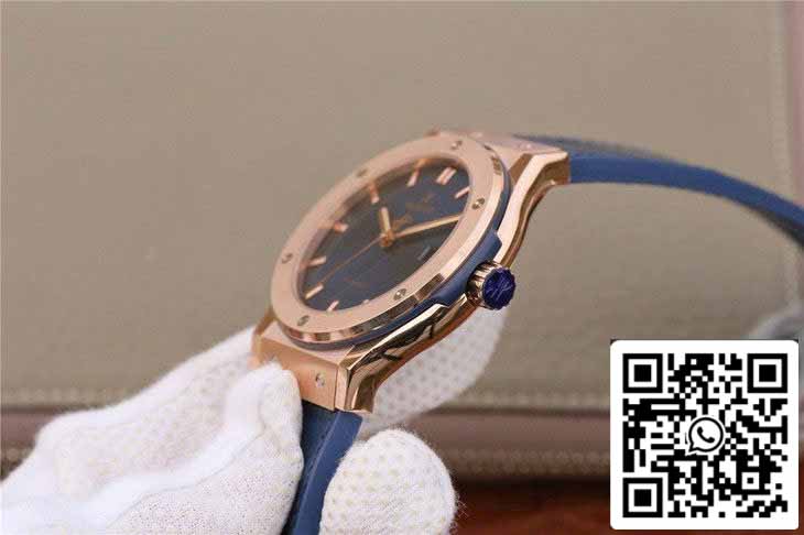 Hublot Classic Fusion 542.OX.7180.LR 1:1 Best Edition JJ Factory Quadrante Blu Oro Rosa