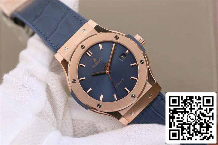 Hublot Classic Fusion 542.OX.7180.LR 1:1 Best Edition JJ Factory Quadrante Blu Oro Rosa