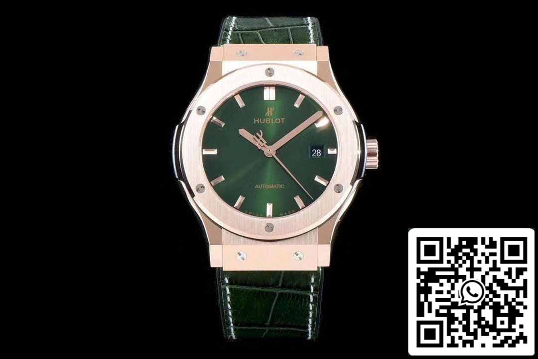 Hublot Classic Fusion 542.OX.8980.LR 1:1 Best Edition JJ Factory quadrante verde oro rosa