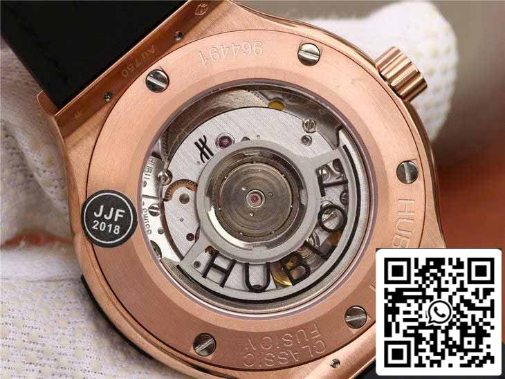 Hublot Classic Fusion 542.OX.1181.LR 1:1 Best Edition JJ Factory Esfera negra Oro rosa