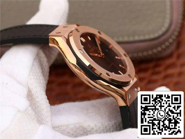 Hublot Classic Fusion 542.OX.1181.LR 1:1 Best Edition JJ Factory Esfera negra Oro rosa